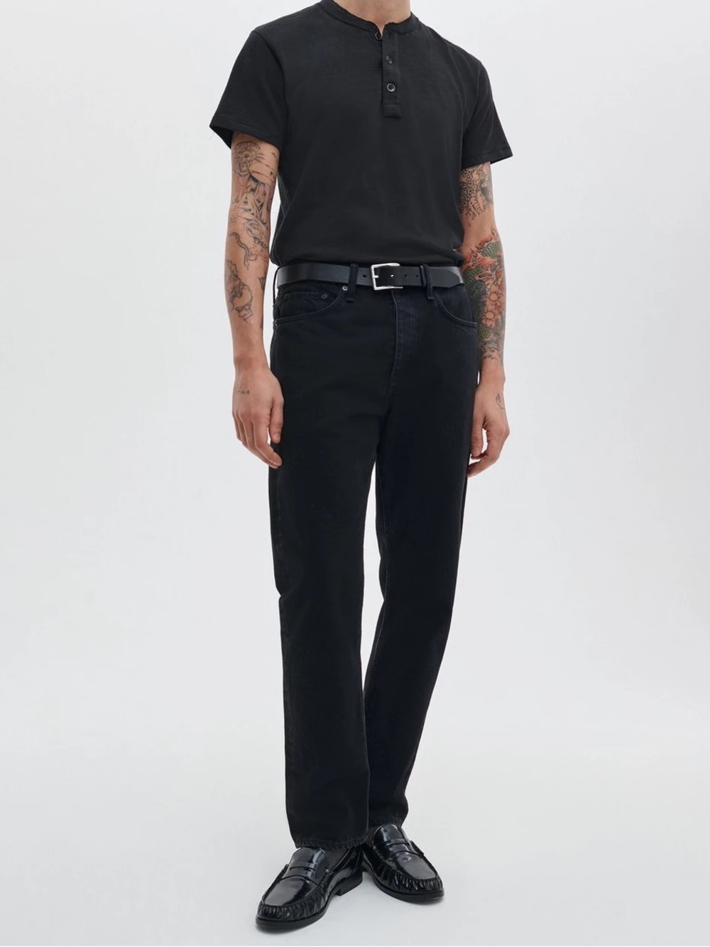 rag & bone Men's Straight Black Jeans